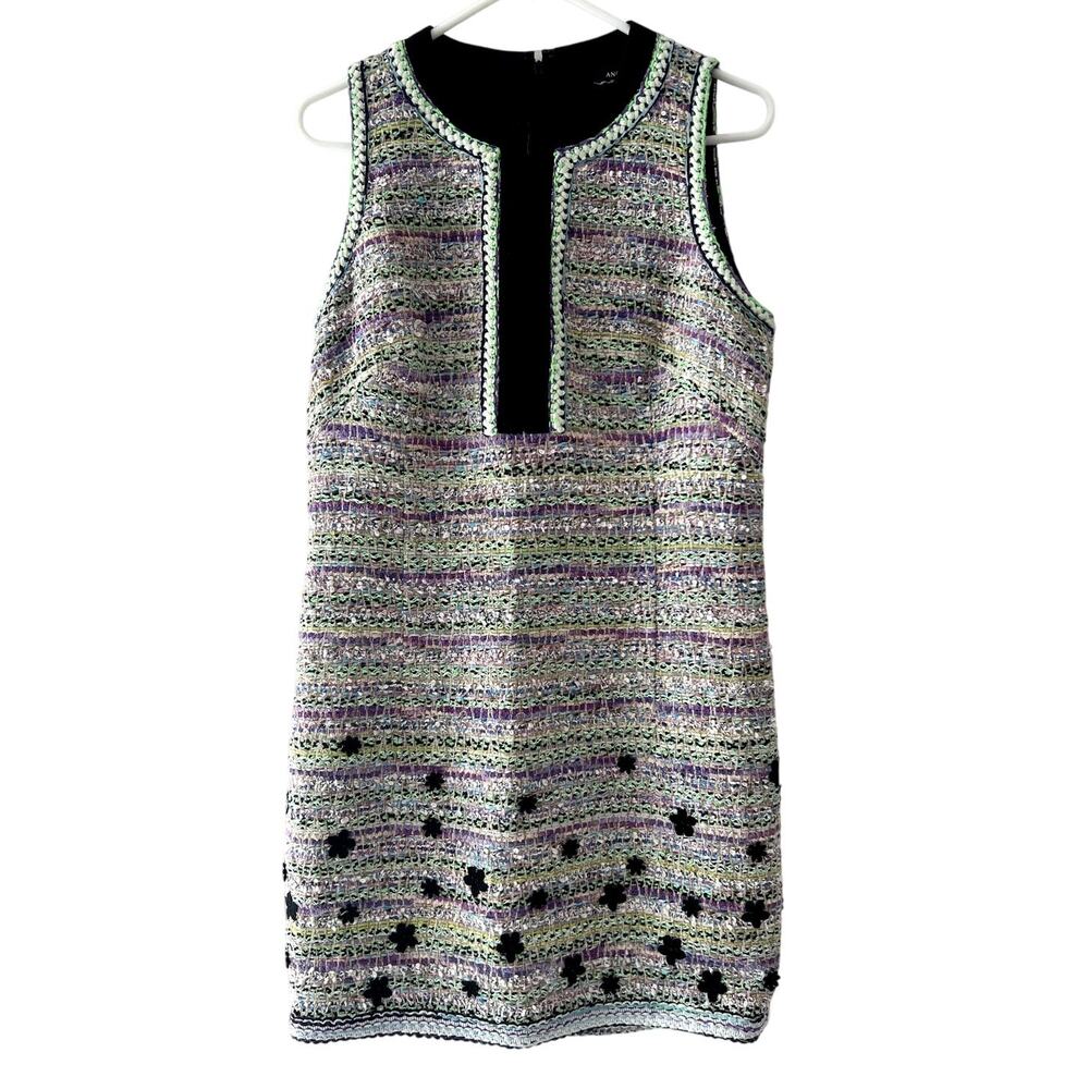ANDREW GN Dress Sleeveless US Women's Size 10 Made In France Excellent Colorful